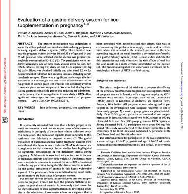 خرید و دانلود نسخه کامل کتاب Evaluation of a gastric delivery system for iron supplementation in pregnancy