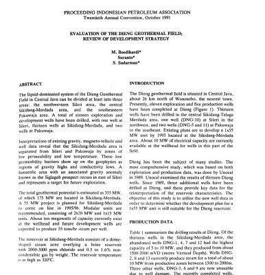 خرید و دانلود نسخه کامل کتاب EVALUATION OF THE DIENG GEOTHERMAL FIELD; REVIEW OF DEVELOPMENT STRATEGY