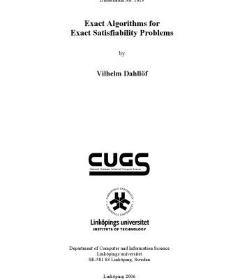 خرید و دانلود نسخه کامل کتاب Exact algorithms for exact satisfiability problems