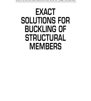 خرید و دانلود نسخه کامل کتاب Exact Solutions for Buckling of Structural Members (CRC Series in Computational Mechanics and Applied Analysis)