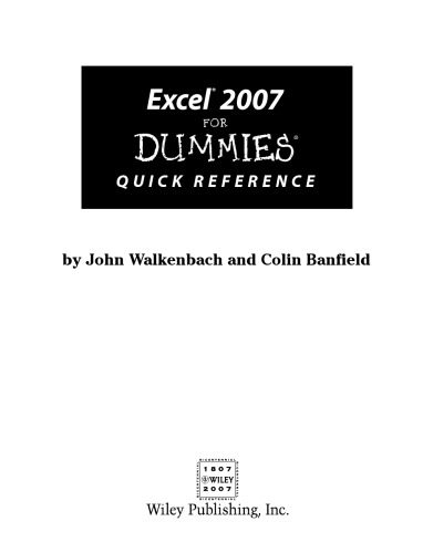 خرید و دانلود نسخه کامل کتاب Excel 2007 For Dummies Quick Reference_68c96c11e84a1.jpeg خرید و دانلود نسخه کامل کتاب Excel 2007 For Dummies Quick Reference