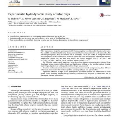 خرید و دانلود نسخه کامل کتاب Experimental hydrodynamic study of valve trays