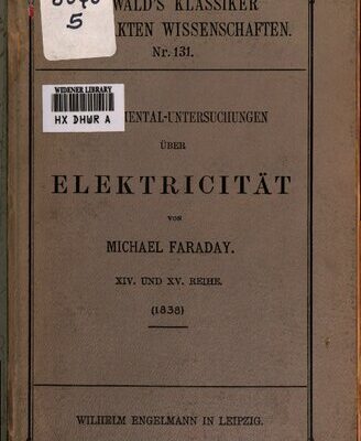 خرید و دانلود نسخه کامل کتاب Experimental-Untersuchungen über Elektrizität (1838)