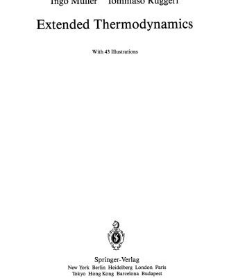 خرید و دانلود نسخه کامل کتاب Extended Thermodynamics
