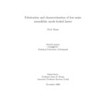 خرید و دانلود نسخه کامل کتاب Fabrication and Characterisation of Low-noise Monolithic Mode-locked Lasers