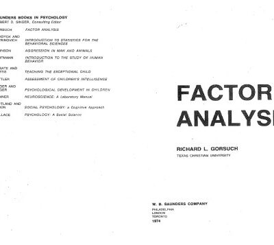 خرید و دانلود نسخه کامل کتاب Factor analysis (Saunders books in psychology)