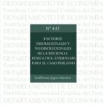 خرید و دانلود نسخه کامل کتاب Factores discrecionales y no discrecionales de la eficiencia educativa: evidencias para el caso peruano
