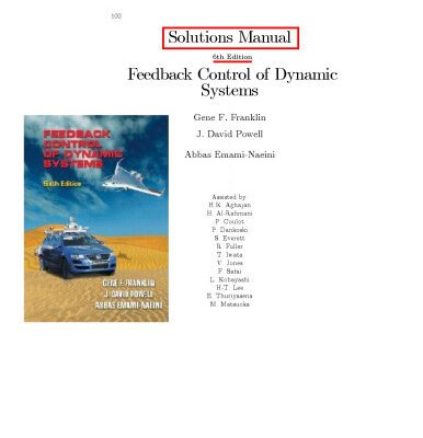 خرید و دانلود نسخه کامل کتاب Feedback control of dynamic systems [Solutions manual]