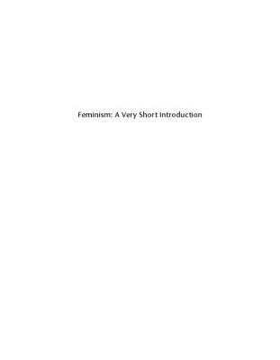 خرید و دانلود نسخه کامل کتاب Feminism: A Very Short Introduction