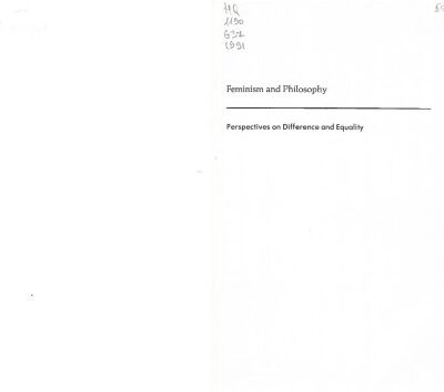 خرید و دانلود نسخه کامل کتاب Feminism and Philosophy: Perspectives on Difference and Equality