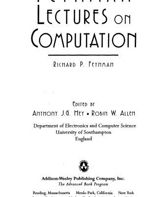 خرید و دانلود نسخه کامل کتاب Feynman Lectures on Computation