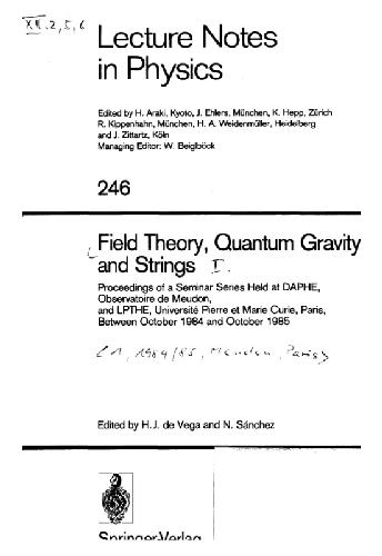 خرید و دانلود نسخه کامل کتاب Field theory, quantum gravity and strings I_68bdd949ededb.jpeg خرید و دانلود نسخه کامل کتاب Field theory, quantum gravity and strings I