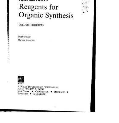 خرید و دانلود نسخه کامل کتاب Fieser And Fieser’s Reagents for Organic Synthesis (Volume 14)