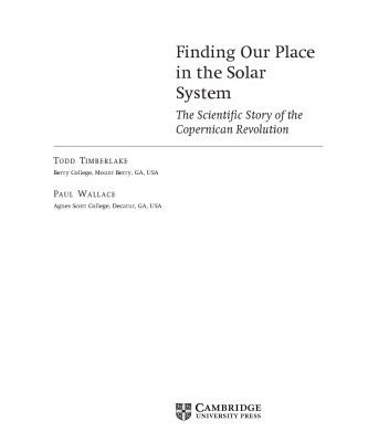 خرید و دانلود نسخه کامل کتاب Finding our Place in the Solar System. The Scientific Story of the Copernican Revolution