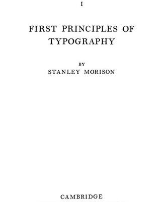 خرید و دانلود نسخه کامل کتاب First Principles of Typography