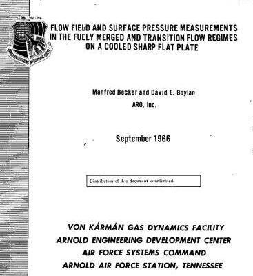 خرید و دانلود نسخه کامل کتاب Flow Field and Surface Pressure Measurements in the Fully Merged and Transition Flow Regimes on a Cooled Sharp Flat Plate