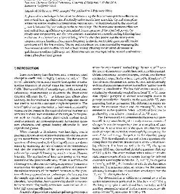 خرید و دانلود نسخه کامل کتاب Fluorescence Quantum Efficiency And Optical Heating Efficiency In Laser Crystals And Glasses By Laser Calorimetry