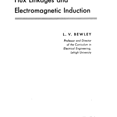 خرید و دانلود نسخه کامل کتاب Flux Linkages and Electromagnetic Induction.