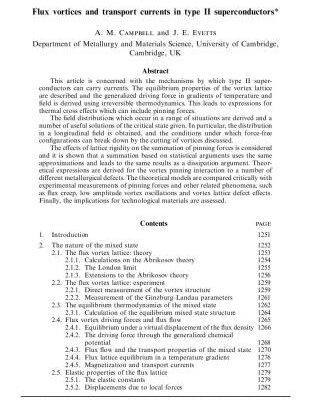 خرید و دانلود نسخه کامل کتاب Flux vortices and transport currents in type II superconductors