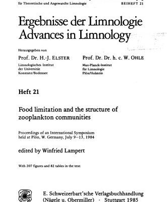 خرید و دانلود نسخه کامل کتاب Food Limitation and the Structure of Zooplankton Communities: Proceedings of an International Symposium, West Germany, 1984 (Advances in Limnology S)