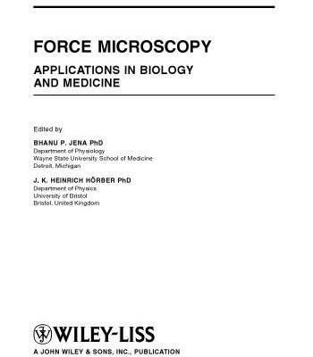 خرید و دانلود نسخه کامل کتاب Force microscopy: applications in biology and medicine