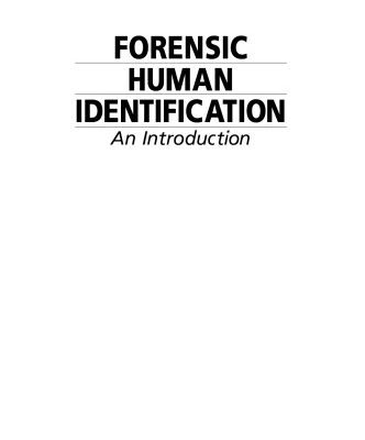 خرید و دانلود نسخه کامل کتاب Forensic Human Identification. An Introduction
