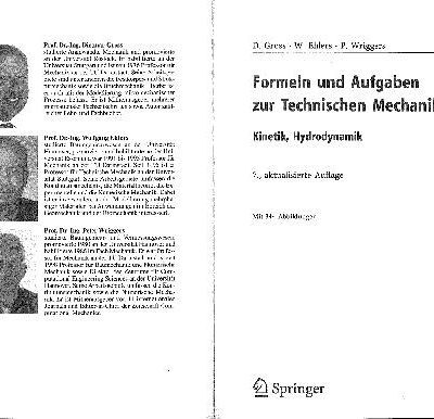 خرید و دانلود نسخه کامل کتاب Formeln Und Aufgaben Zur Technischen Mechanik 3: Kinetik, Hydrodynamik