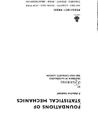 خرید و دانلود نسخه کامل کتاب Foundation of statistical mechanics