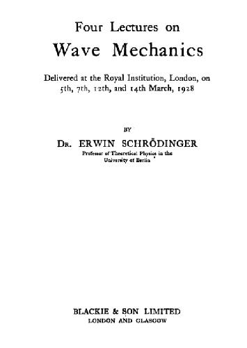 خرید و دانلود نسخه کامل کتاب Four Lectures on Wave Mechanics_68bdfadd46ce5.jpeg خرید و دانلود نسخه کامل کتاب Four Lectures on Wave Mechanics