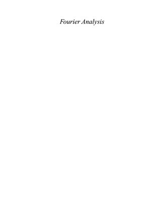 خرید و دانلود نسخه کامل کتاب Fourier Analysis