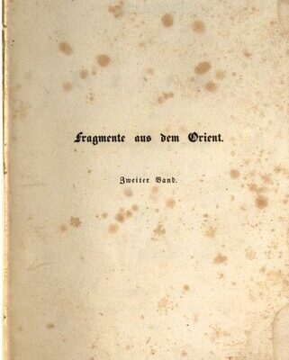 خرید و دانلود نسخه کامل کتاب Fragmente aus dem Orient