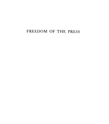 خرید و دانلود نسخه کامل کتاب Freedom of the Press: An Annotated Bibliography