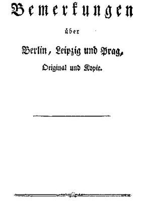 خرید و دانلود نسخه کامل کتاب Freye Bemerkungen über Berlin, Leipzig und Prag, Original und Kopie