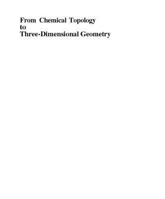 خرید و دانلود نسخه کامل کتاب From Chemical Topology to Three-Dimensional Geometry