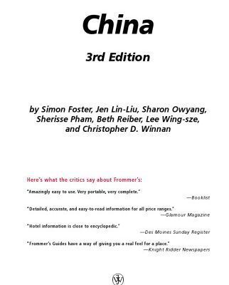 خرید و دانلود نسخه کامل کتاب Frommer’s China (Frommer’s Complete)