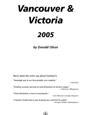 خرید و دانلود نسخه کامل کتاب Frommer’s Vancouver & Victoria 2005 (Frommer’s Complete)