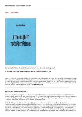 خرید و دانلود نسخه کامل کتاب Frömmigkeit nordischer Artung: Ein Querschnitt durch das Indogermanentum von Benares bis Reykjavik