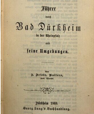خرید و دانلود نسخه کامل کتاب Führer durch Bad Dürkheim in der Rheinpfalz und seine Umgebungen