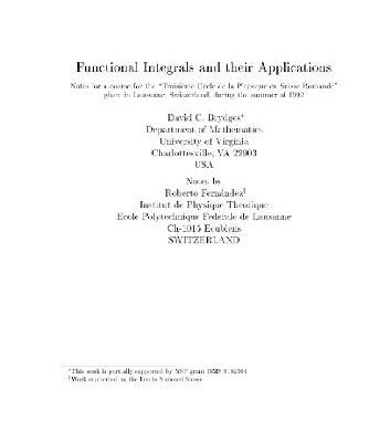خرید و دانلود نسخه کامل کتاب Functional Integrals and their Applications