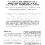 خرید و دانلود نسخه کامل کتاب Functionalization of polystyrene. II: Synthesis of chelating polymers by alkylation of 4-aminomethylpolystyrene