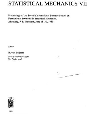 خرید و دانلود نسخه کامل کتاب Fundamental problems in statistical mechanics VII