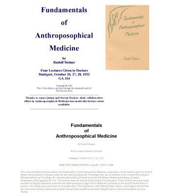 خرید و دانلود نسخه کامل کتاب Fundamentals of Anthroposophical Medicine