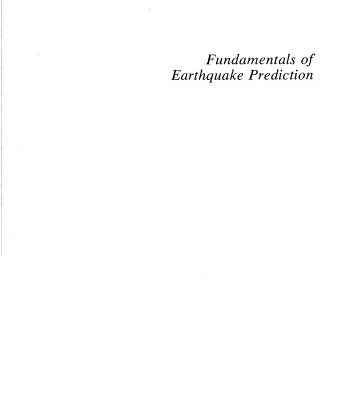 خرید و دانلود نسخه کامل کتاب Fundamentals of earthquake prediction
