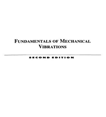 خرید و دانلود نسخه کامل کتاب Fundamentals of mechanical vibrations