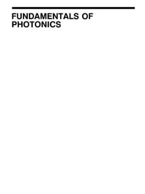 خرید و دانلود نسخه کامل کتاب Fundamentals of photonics
