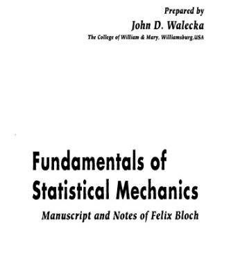 خرید و دانلود نسخه کامل کتاب Fundamentals of statistical mechanics: manuscript and notes of Felix Bloch