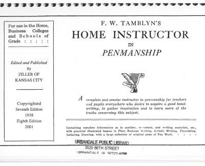 خرید و دانلود نسخه کامل کتاب FW Tamblyns’s Home Instructor in Penmanship
