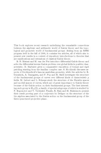 خرید و دانلود نسخه کامل کتاب Galois Groups and Fundamental Groups_68b54b437978b.jpeg خرید و دانلود نسخه کامل کتاب Galois Groups and Fundamental Groups