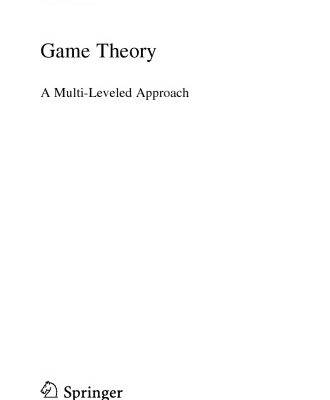 خرید و دانلود نسخه کامل کتاب Game theory: a multi-leveled approach