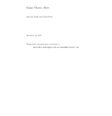 خرید و دانلود نسخه کامل کتاب Game Theory, Alive